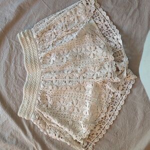 LPA Cream Lace Shorts